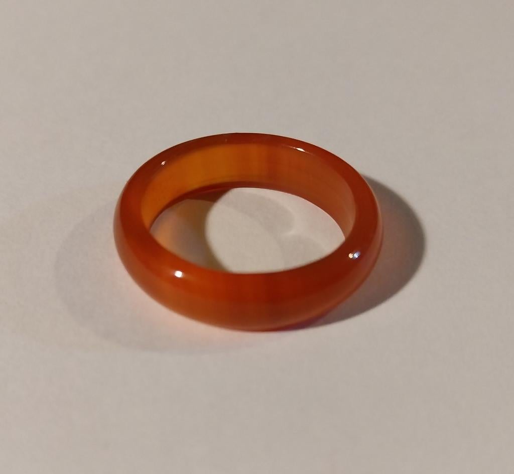 Carneool ring, 20 of groter, Verzenden, Oranje, Dame of Heer