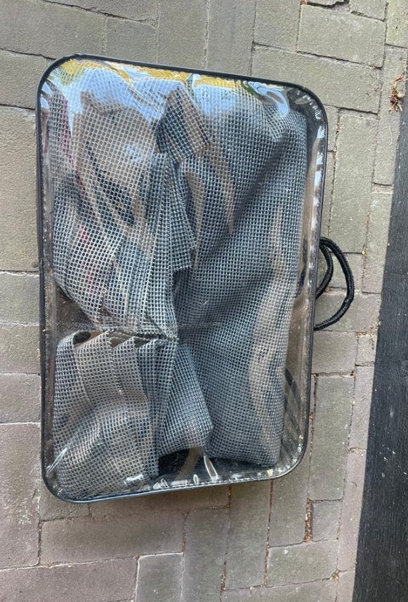 Te koop tent tapijt in tas grijs, Caravans en Kamperen, Ophalen, Gebruikt