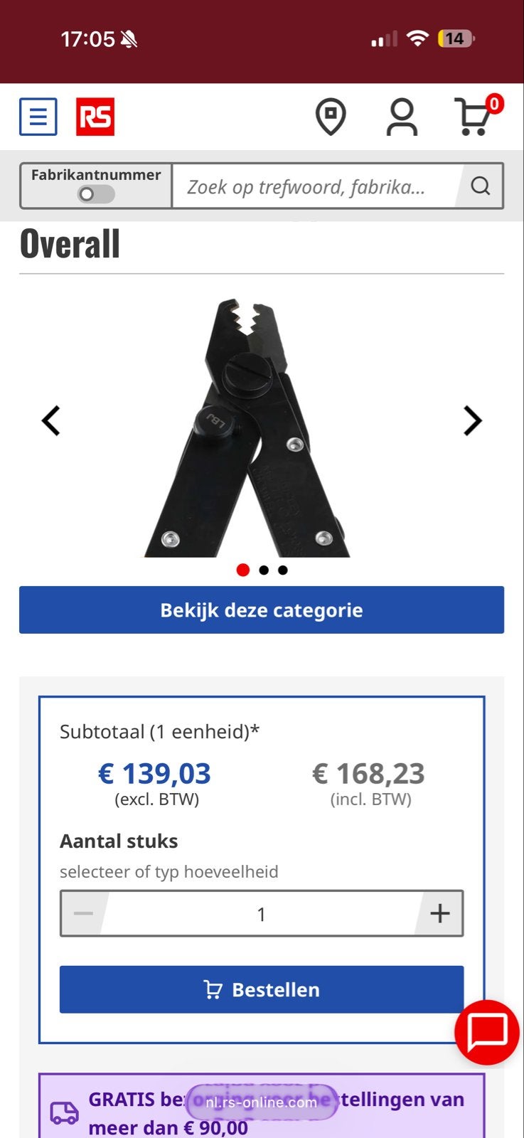 Kabelstripper / Striptang ripley, Ophalen of Verzenden, Gebruikt, Tang, Overige merken