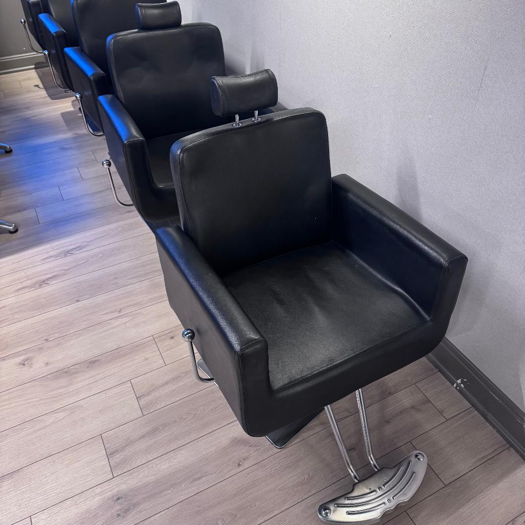 Epileerstoel stuks zwart kappersstoel knipstoel heren dame, Huis en Inrichting, Stoelen, Overige materialen, Zwart, Kappersstoelen