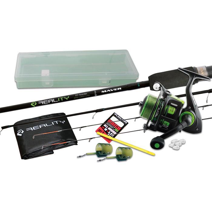 Maver Reality 10ft Feeder 2x met foudraal, Ophalen of Verzenden, Zo goed als nieuw, Werphengel