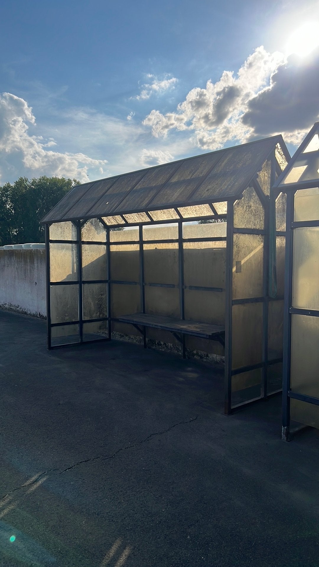 Bus hokjes overkapping, Tuin en Terras, Overkappingen, Zo goed als nieuw, Ophalen of Verzenden