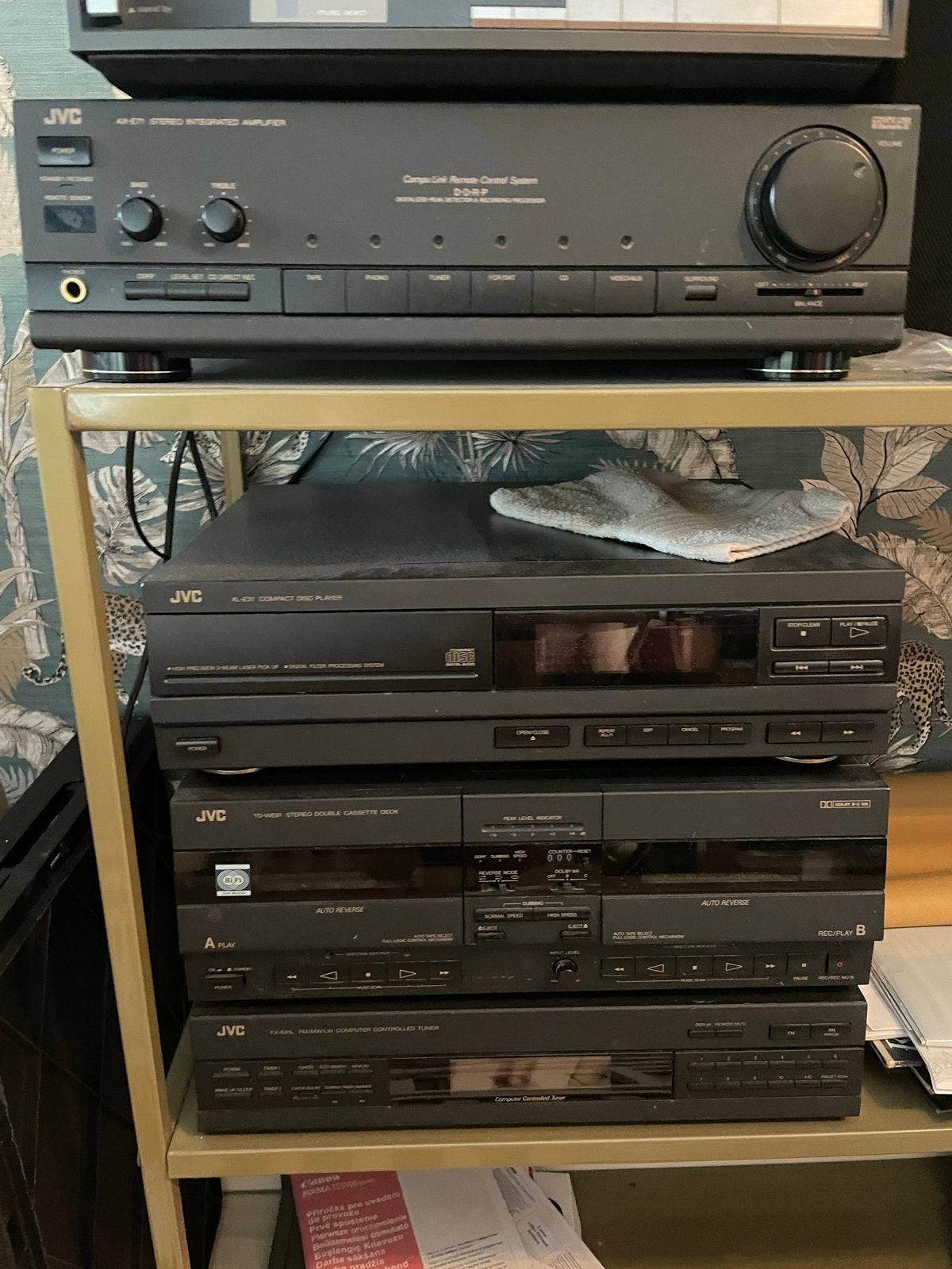 JVC Stereoset met versterker, CD-speler, cassettedeck en tun, Gebruikt, Cassettedeck, JVC, Losse componenten