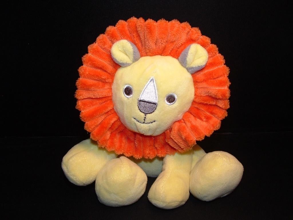 HEMA LEEUW VELOURS GEEL MET ORANJE VELOURS GROVE, Kinderen en Baby's, Speelgoed | Knuffels en Pluche, Nieuw, Overige typen, Verzenden