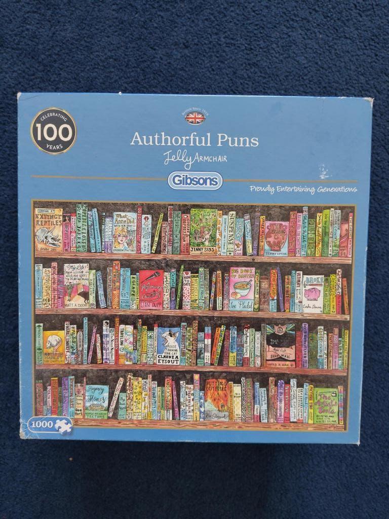 Gibsons puzzel 'Autherful puns', Ophalen of Verzenden, 500 t/m 1500 stukjes, Gebruikt