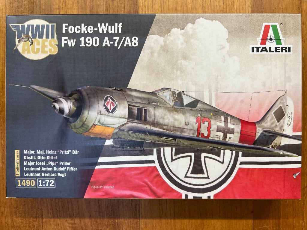 Italeri Focke-Wulf Fw 190 A-7/A8 Aces 1:72 - 1490, 1:72 tot 1:144, Italeri, Nieuw, Ophalen of Verzenden