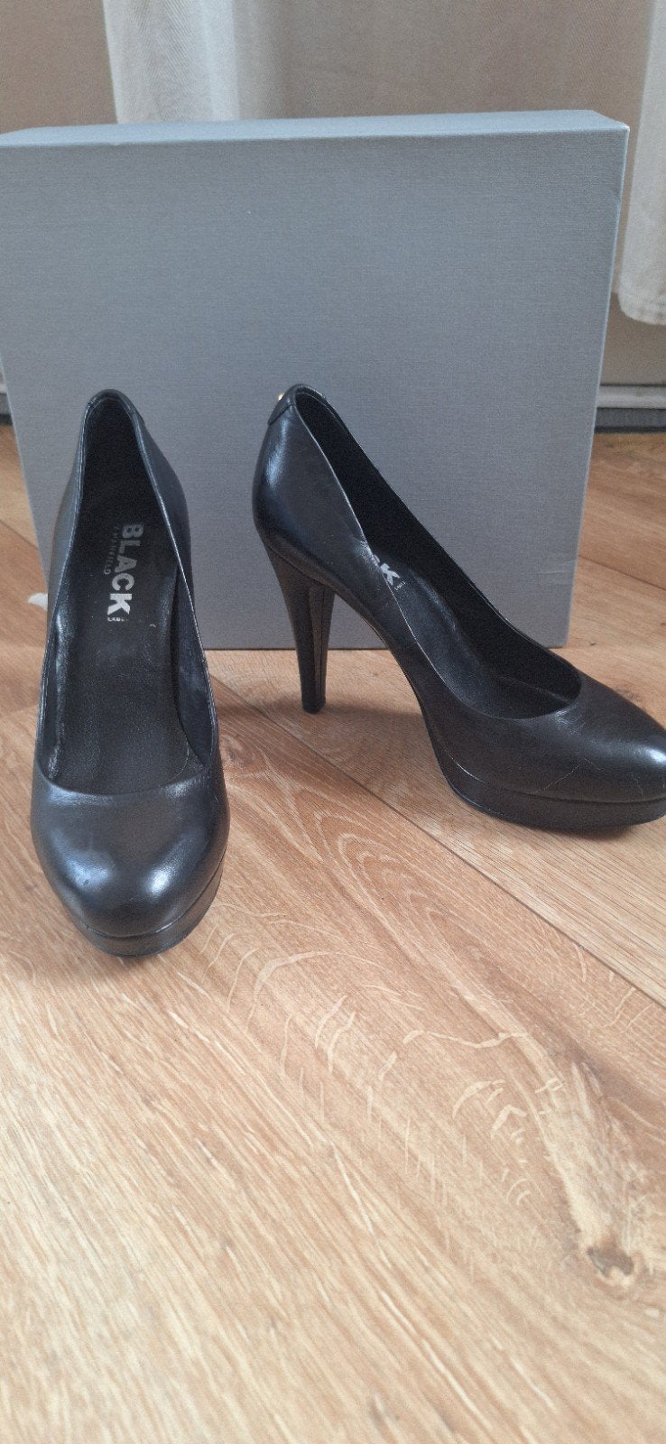 Zwarte Manfield Black pumps - maat 38, Ophalen, Pumps, Zwart, Manfield Black