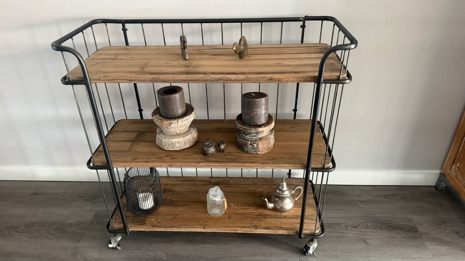 Industriële serveerwagen/trolley met 3  planken, Ophalen, Zo goed als nieuw