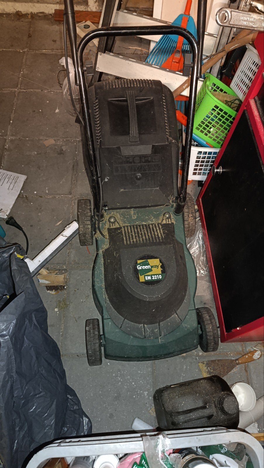 Greenway EM 3210 Elektrische Grasmaaier, Tuin en Terras, Cirkelmaaier, Gebruikt, Elektrische grasmaaier, Opvangzak