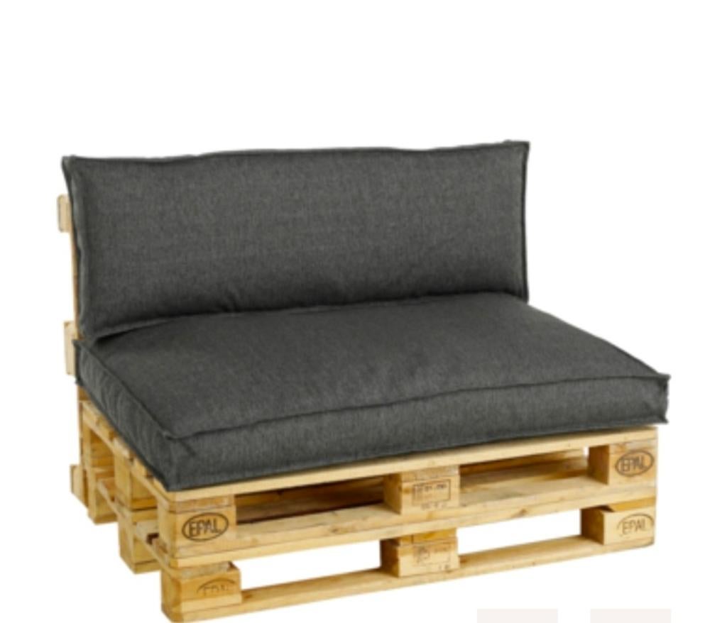 Palletkussensset - antraciet - 5 stuks - in goede staat!, Ophalen of Verzenden, Gebruikt