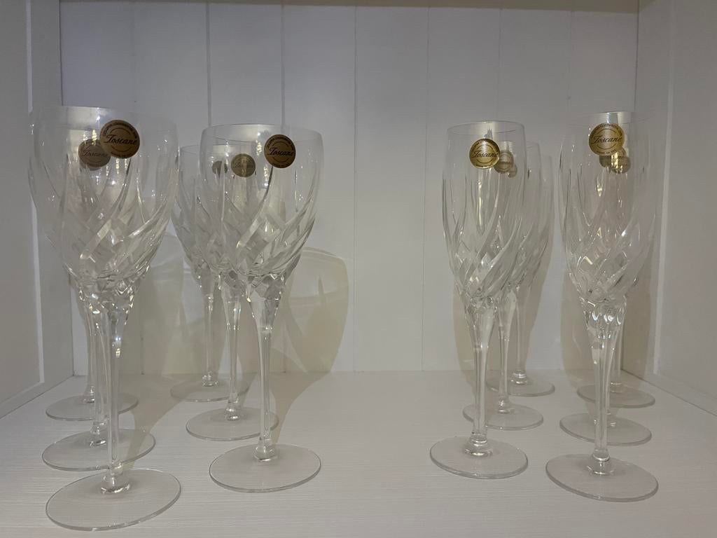 Complete set Wedgwood Toscane kristallen glazen, Ophalen