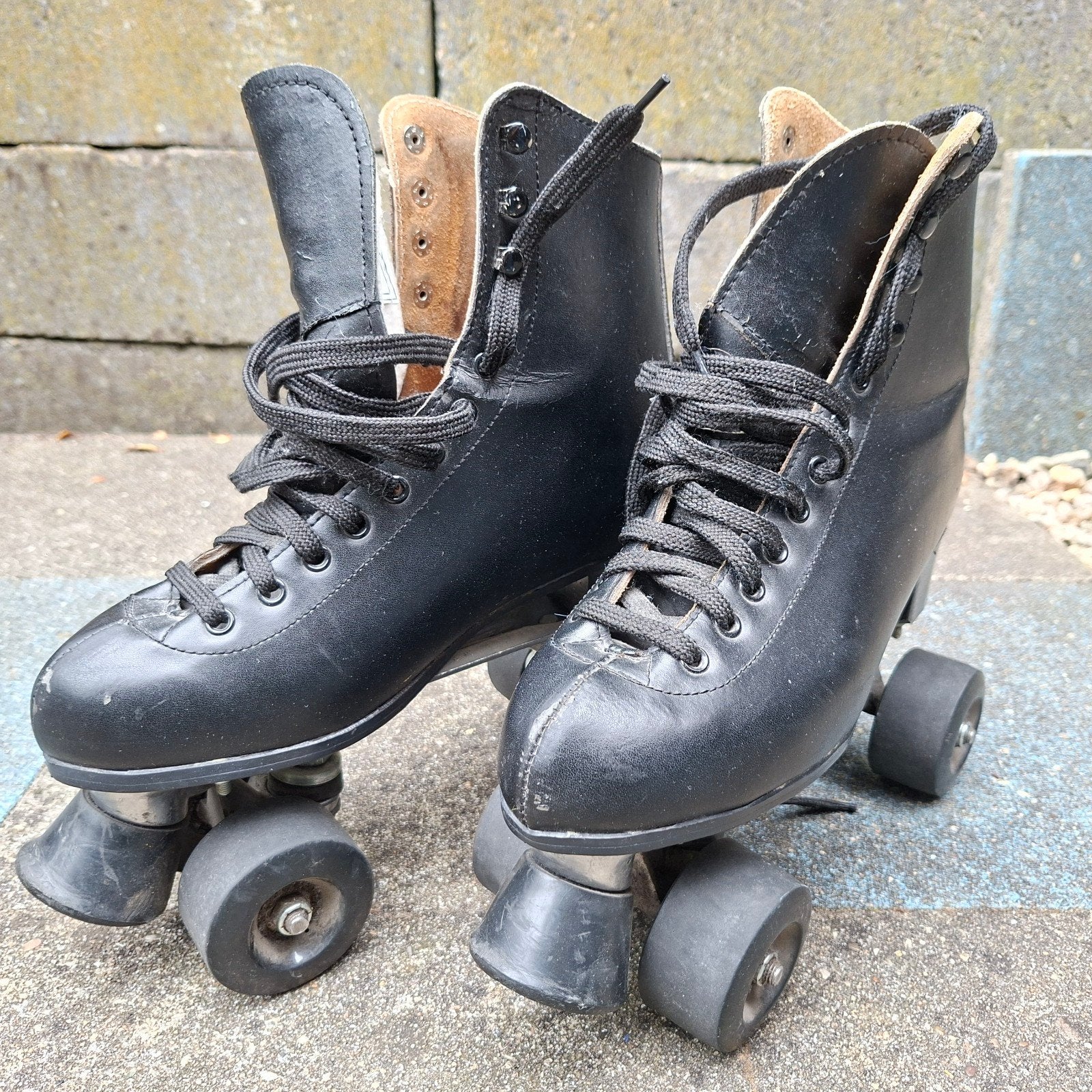 Lederen rolschaatsen maat 40 - Zwart, Ophalen, Gebruikt, Overige typen, Overige merken