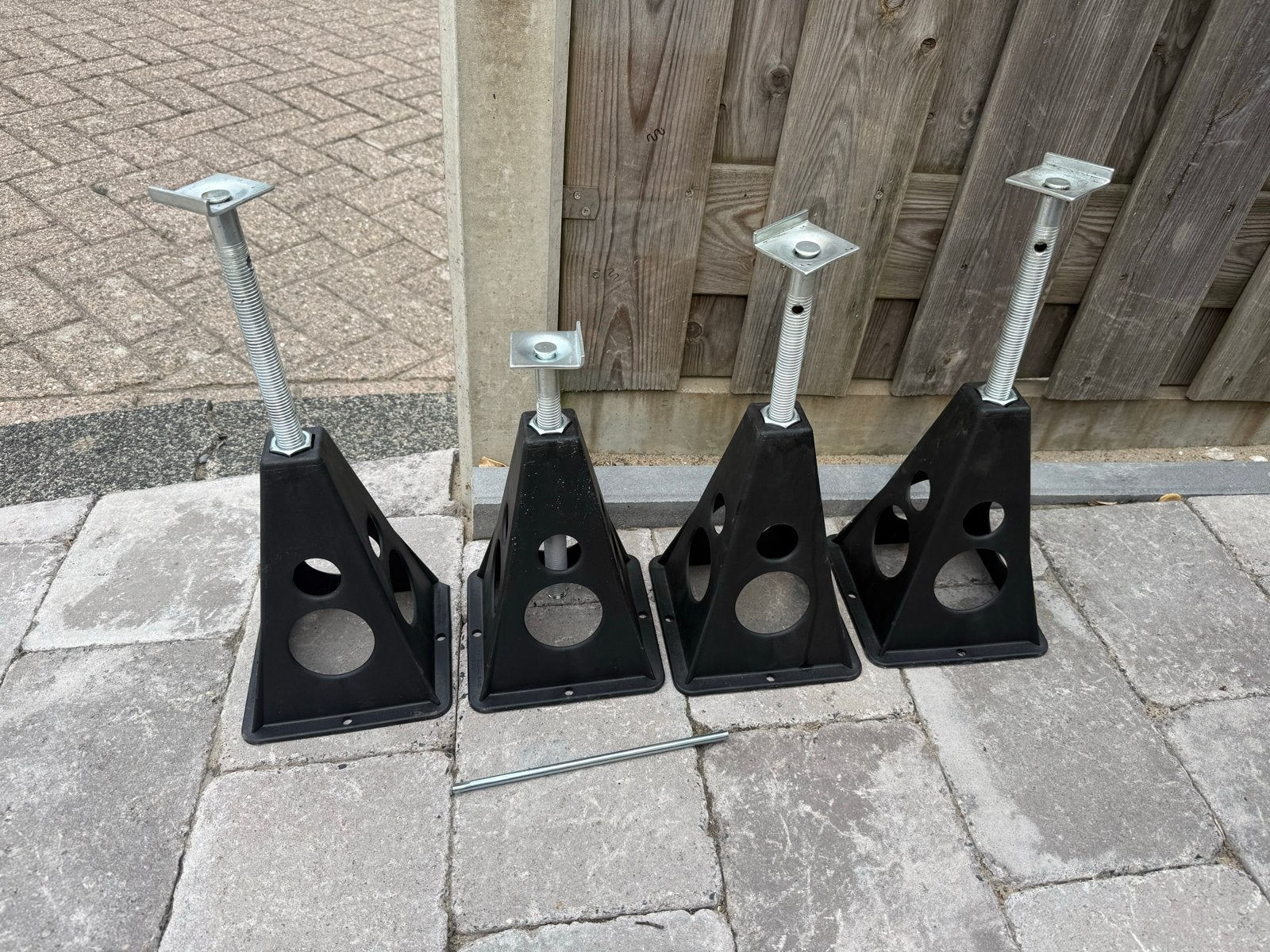 Obelink caravansteunen, 4 stuks, Caravans en Kamperen, Caravan accessoires, Ophalen, Zo goed als nieuw