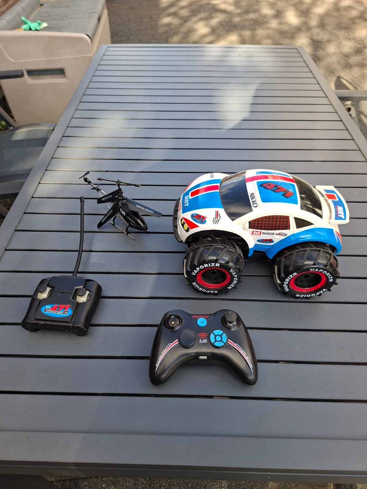 RC Auto en Helikopter Set met Afstandsbedieningen, Elektro, Gebruikt, RTF (Ready to Fly), Helikopter