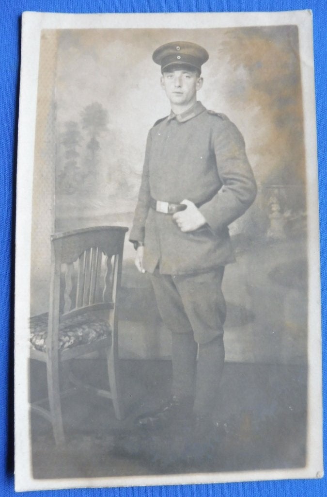 Originele Duitse WO1 Foto Duitse soldaat 14-18 (N), Gebruikt, Verzenden, Foto, Voor 1940