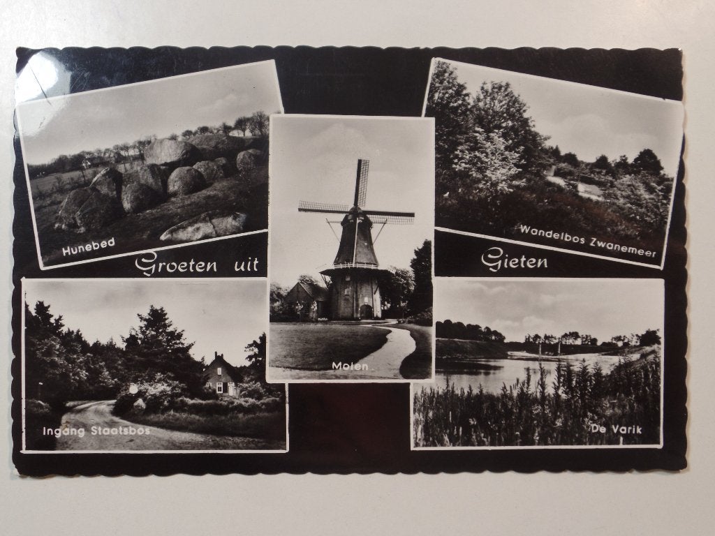 Groeten uit Gieten, Verzamelen, Verzenden, 1940 tot 1960, Gelopen, Friesland