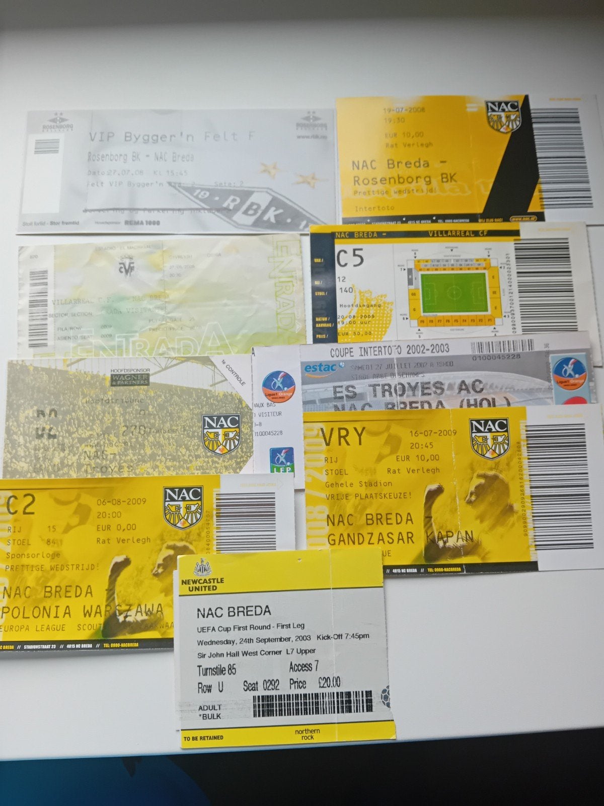 oude voetbal tickets nac Breda, Verzamelen, Sportartikelen en Voetbal, Ophalen of Verzenden, Gebruikt, NAC Breda, Boek of Tijdschrift
