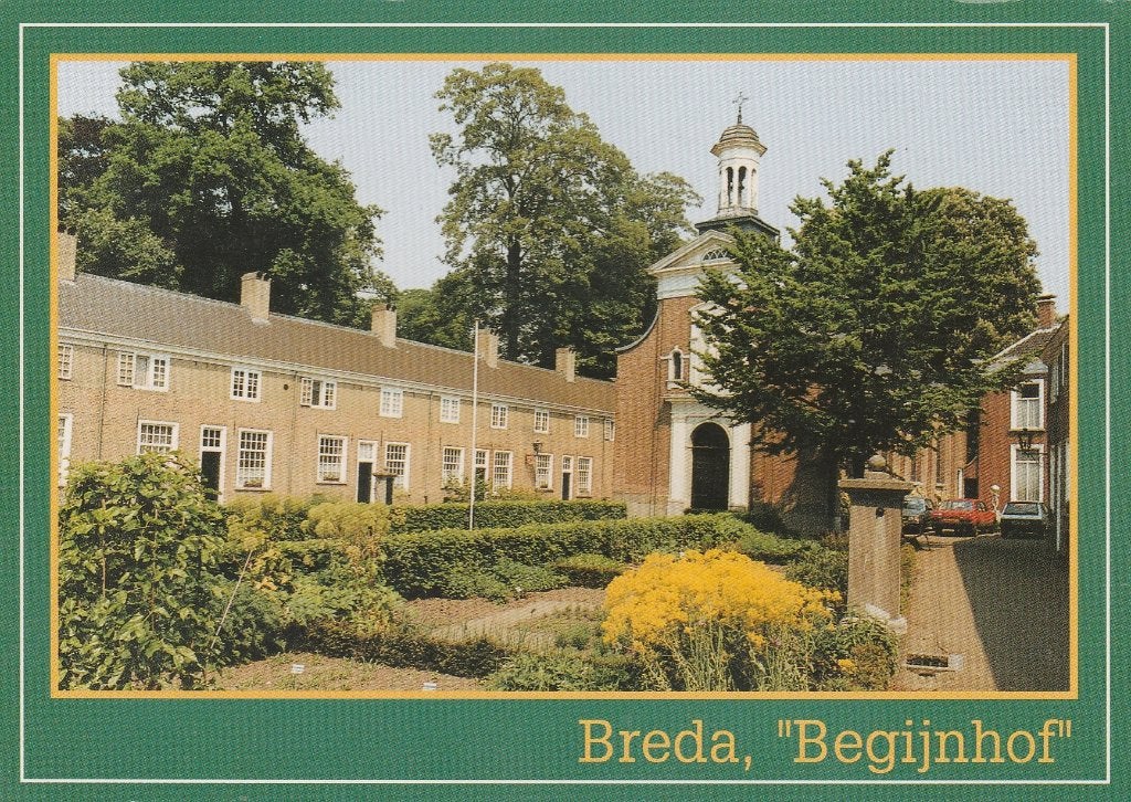 BREDA Begijnhof, Verzenden, 1980 tot heden, Gelopen, Noord-Brabant