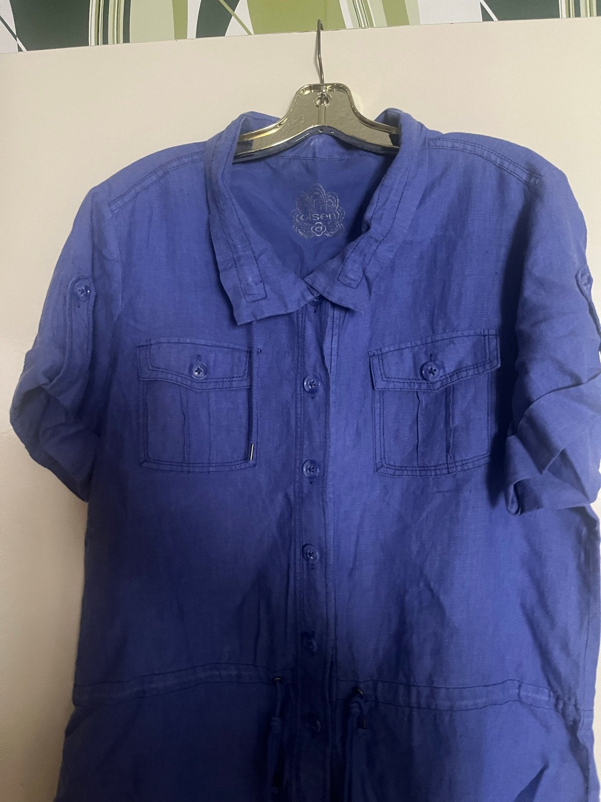 Olsen 100%linnen jurk/tuniek, maat L, paars, Blauw, Maat 42/44 (L), Ophalen of Verzenden, Zo goed als nieuw