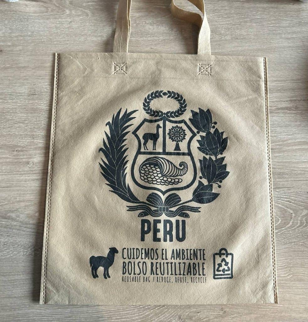 Stoffen tasje Peru Cuy Arts, Ophalen, Nieuw, Beige, Shopper