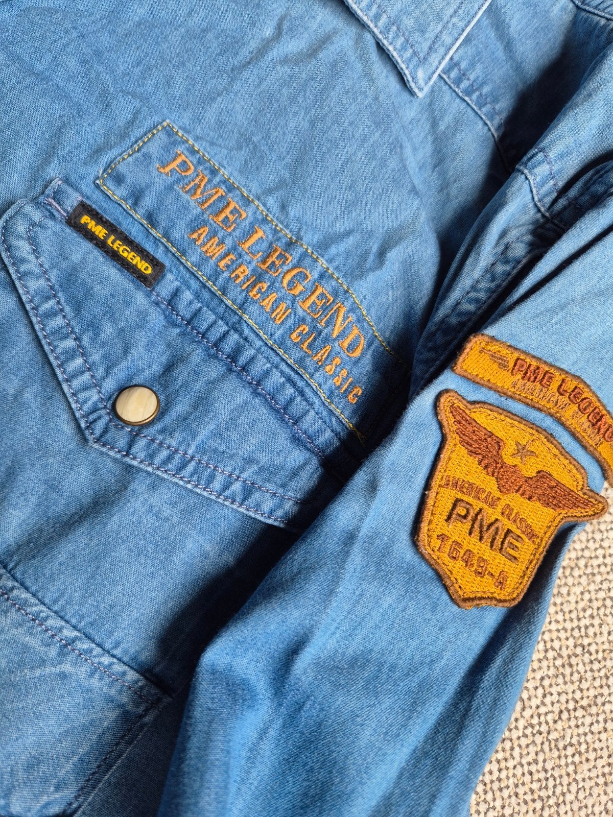 Pme Legend Pall Mall jeans Spijkerblouse maat XXL, Overhemd, Blauw, ., Ophalen of Verzenden