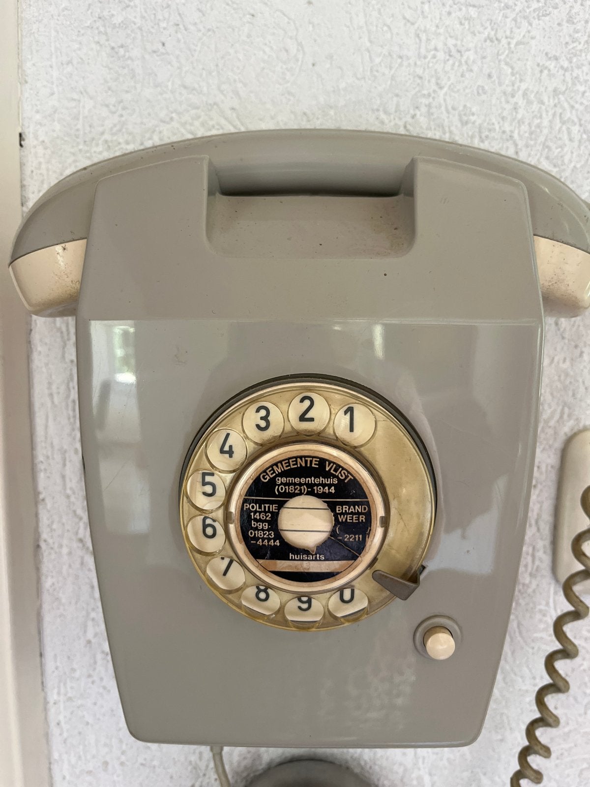 Vintage Retro Telefoon met Draaischijf - Grijs, Antiek en Kunst, Ophalen