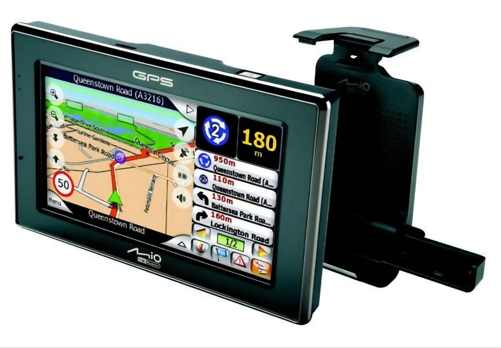 Mio DigiWalker C520 Draagbaar GPS-navigatiesysteem, Ophalen of Verzenden, Gebruikt