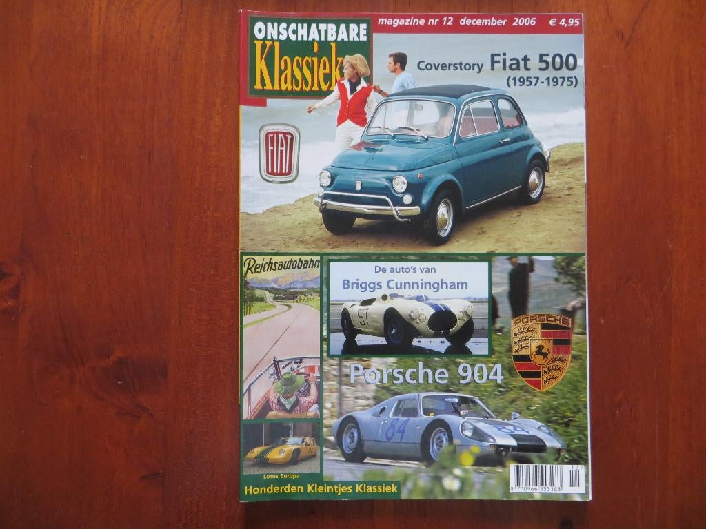 Onschatbare Klassieker 12 2006 Fiat 500, Lotus Europa (1969), Ophalen of Verzenden, Nieuw, Porsche