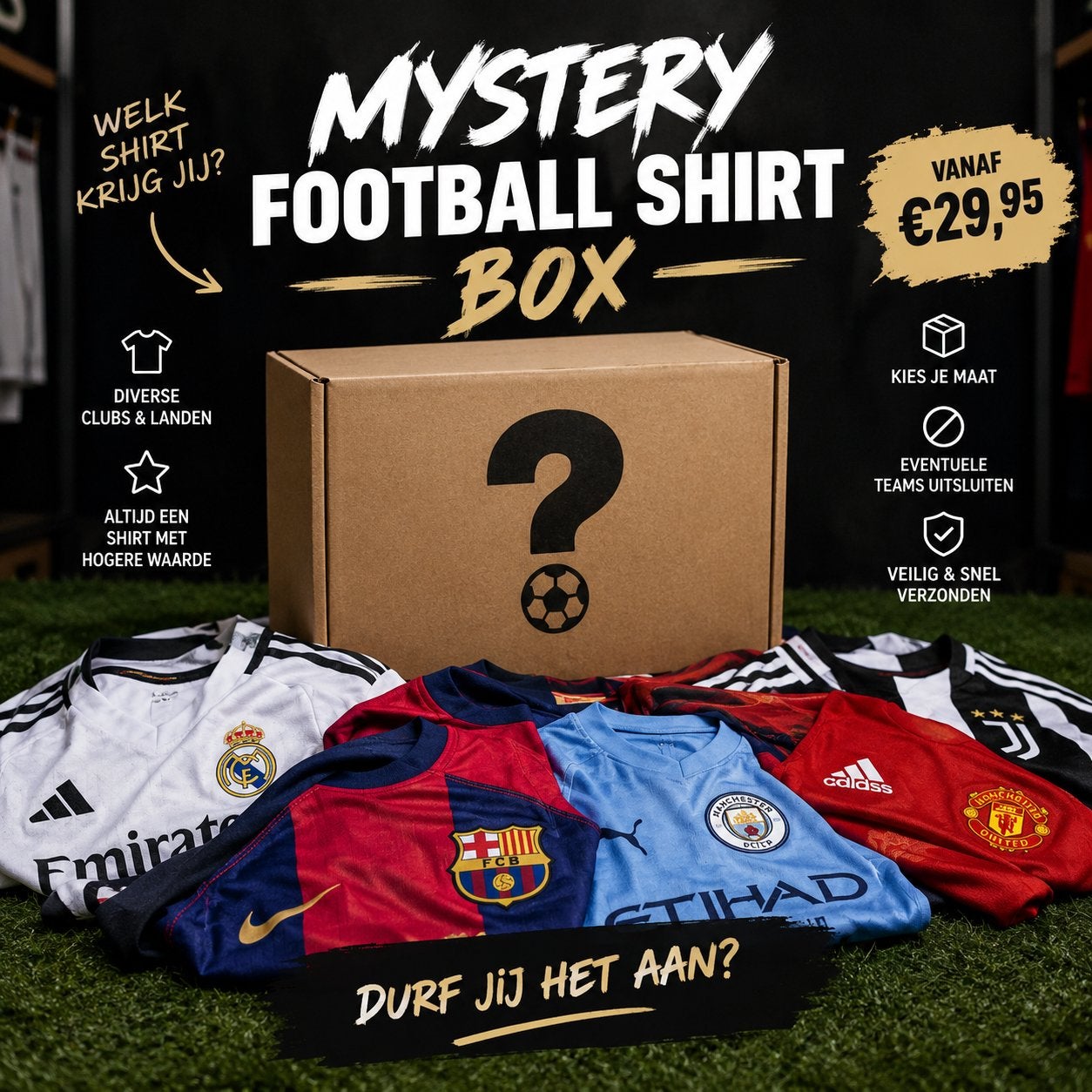 Mystery Voetbalshirt Box | Nieuw | Maat M & L, Ophalen of Verzenden, Nieuw, Shirt