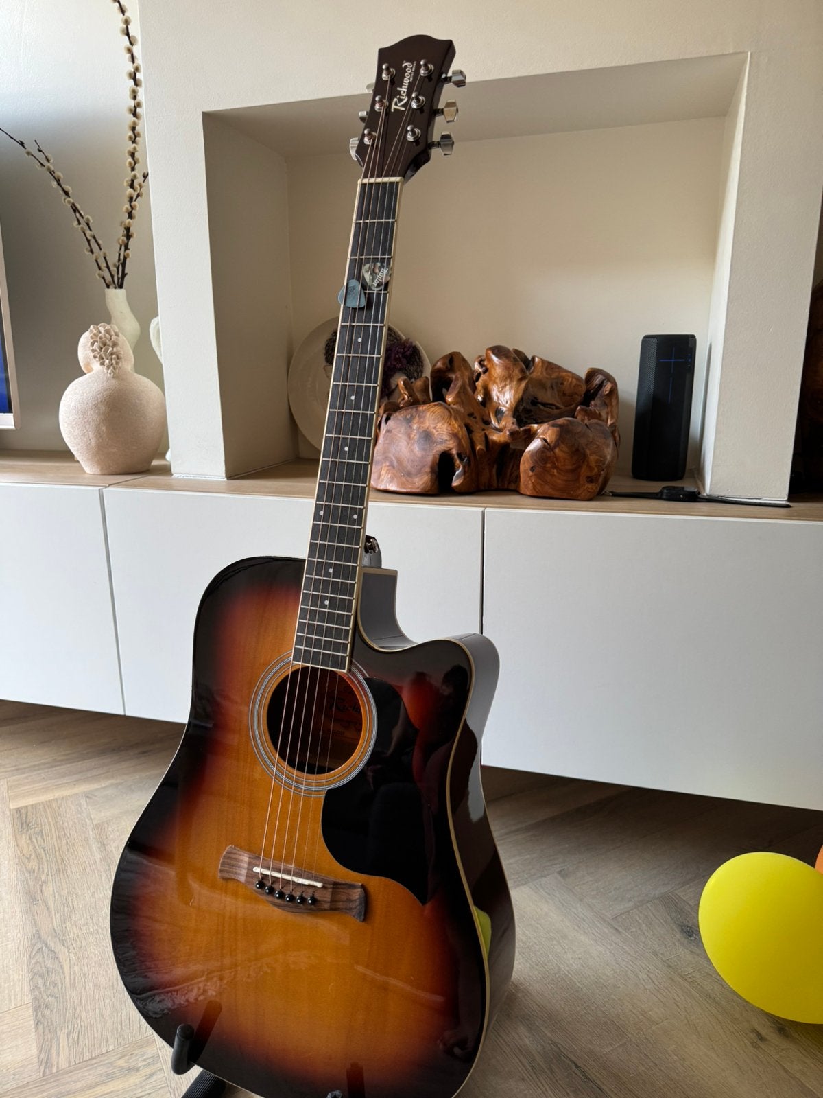 Richwood semi akoestisch guitar, Ophalen, Zo goed als nieuw, Western- of Steelstringgitaar