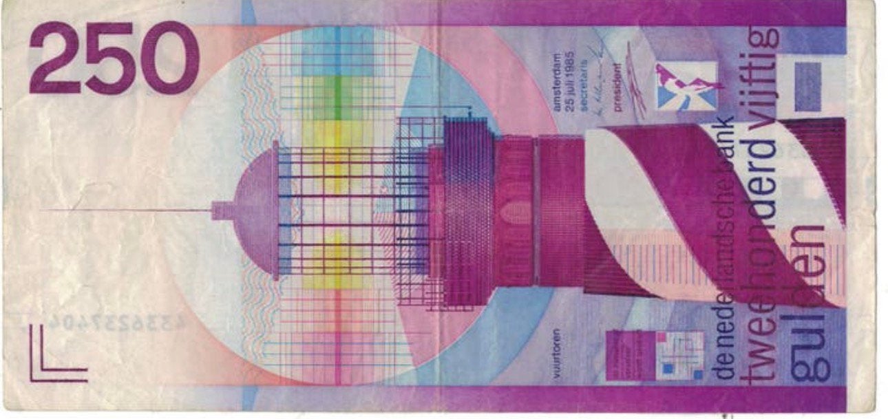 250 gulden Vuurtoren uit 1985, Ophalen of Verzenden, 250 gulden
