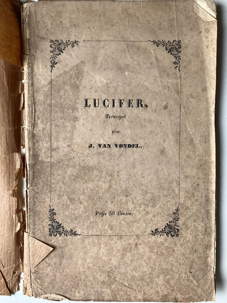 Lucifer. Treurspel(1846), Antiek en Kunst, Ophalen of Verzenden, Joost van Vondel