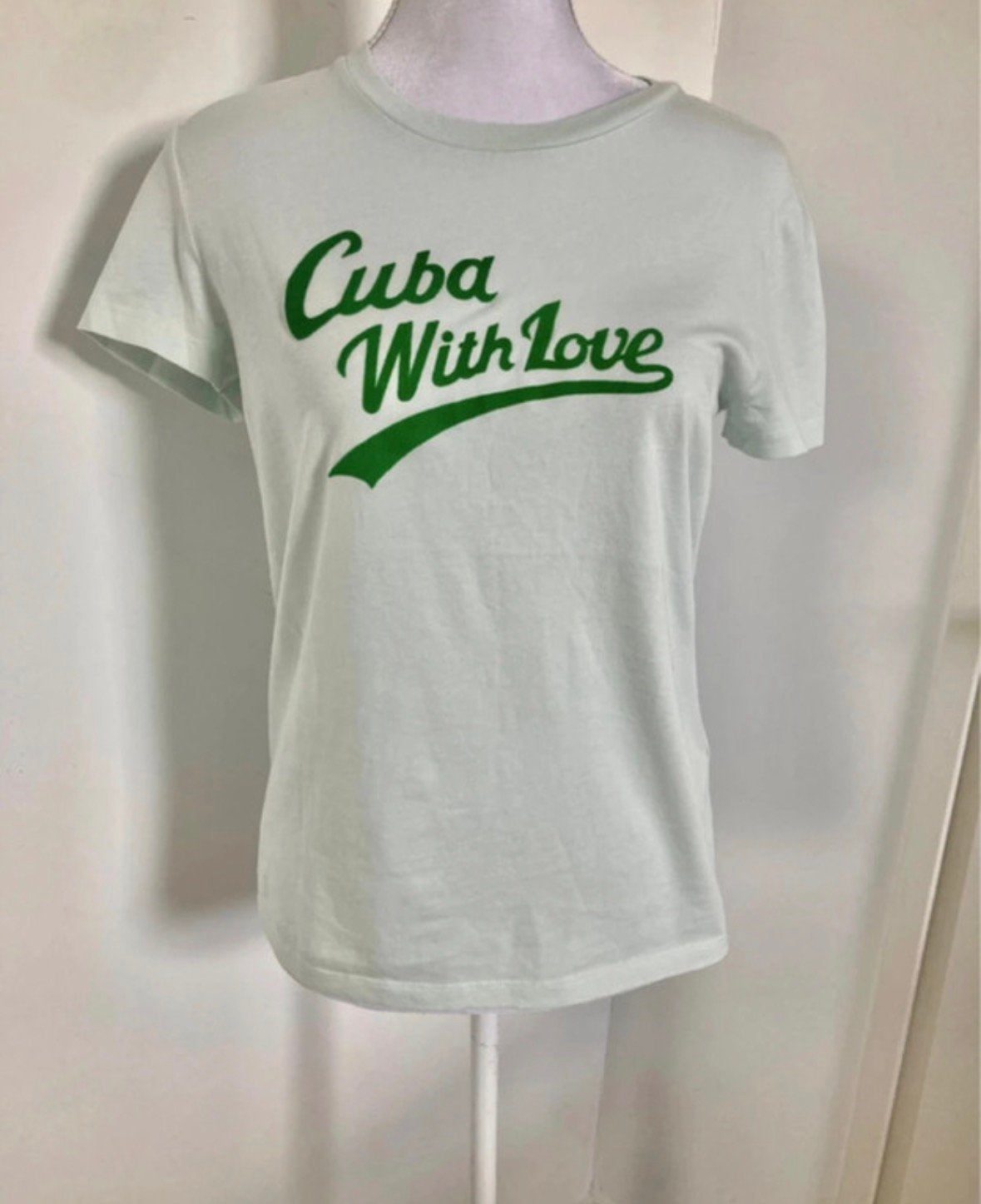Mintgroen Sandro Paris shirtje - maat 1/S/36, Ophalen of Verzenden, Zo goed als nieuw, Korte mouw, Maat 36 (S)