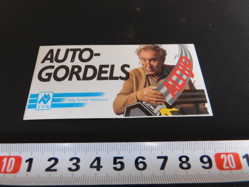 sticker opa piet sesamstraat VVN autogordels altijd *, Ophalen, Zo goed als nieuw