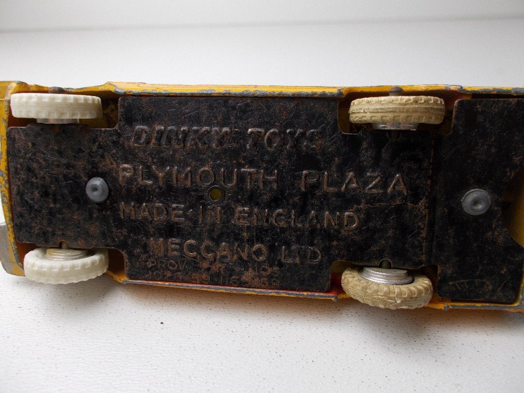 1960 Dinky Toys 265 PLYMOUTH PLAZA U.S.A. TAXI., Ophalen of Verzenden, Gebruikt, Auto, Dinky Toys