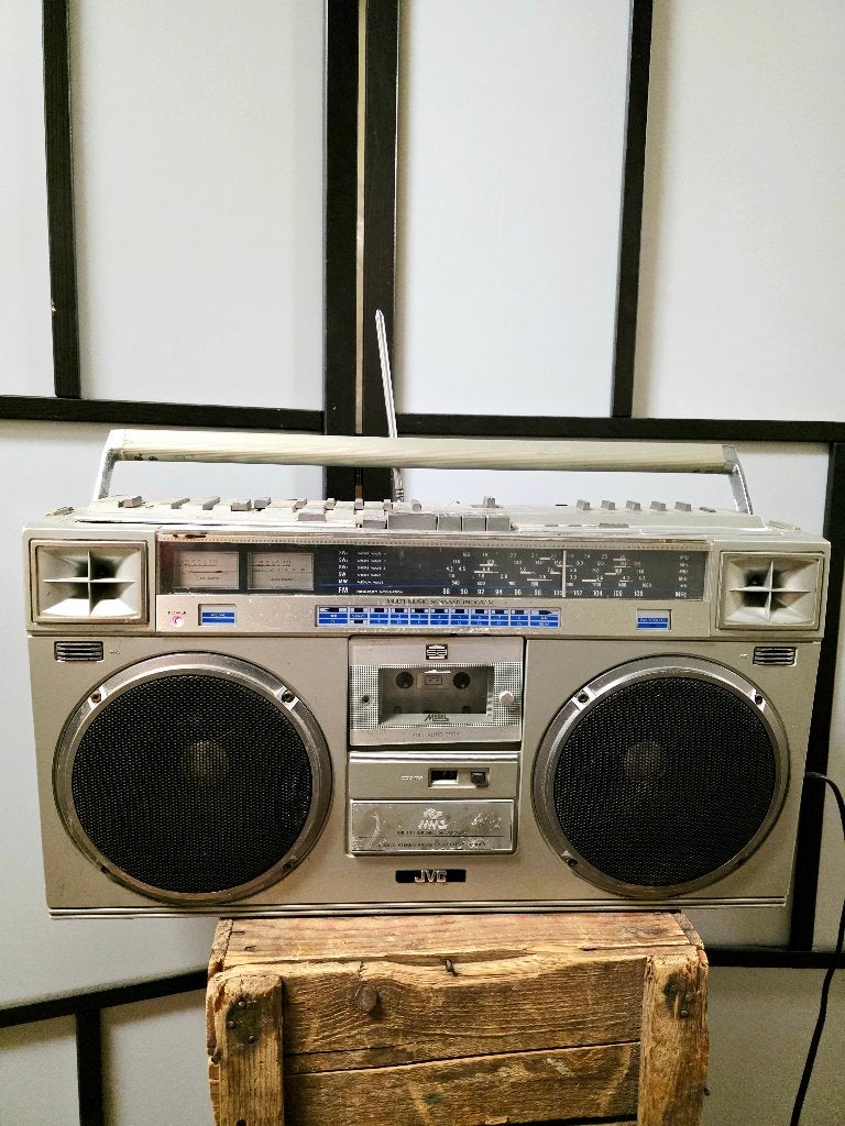 9790:Rare Vintage JVC RC-M70W Boombox-Tested & Fully Working, Audio, Tv en Foto, Radio's, Ophalen of Verzenden, Gebruikt, Radio