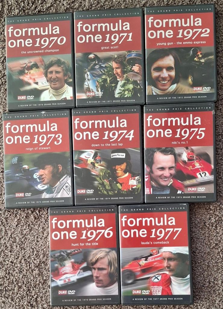 Formule 1 overzicht 1970 t/m 1977, Alle leeftijden, Vechtsport, Ophalen of Verzenden, Zo goed als nieuw
