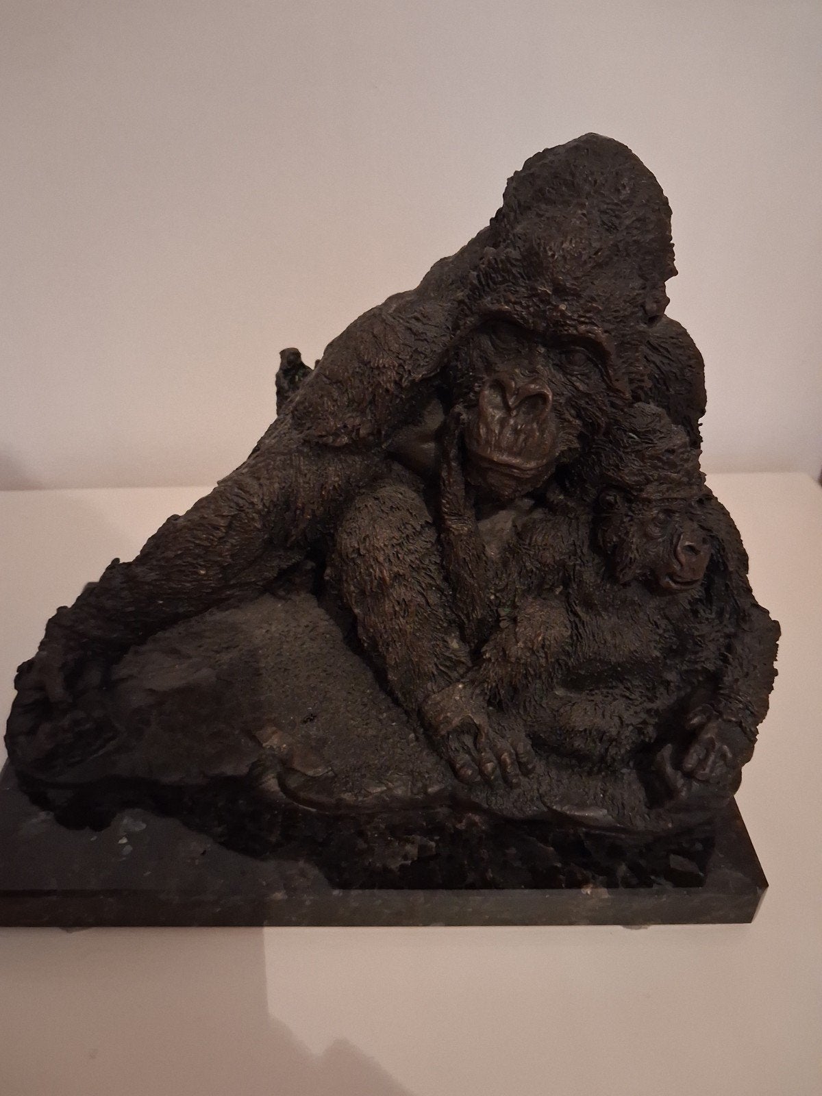 Bronzen   aap, Ophalen of Verzenden