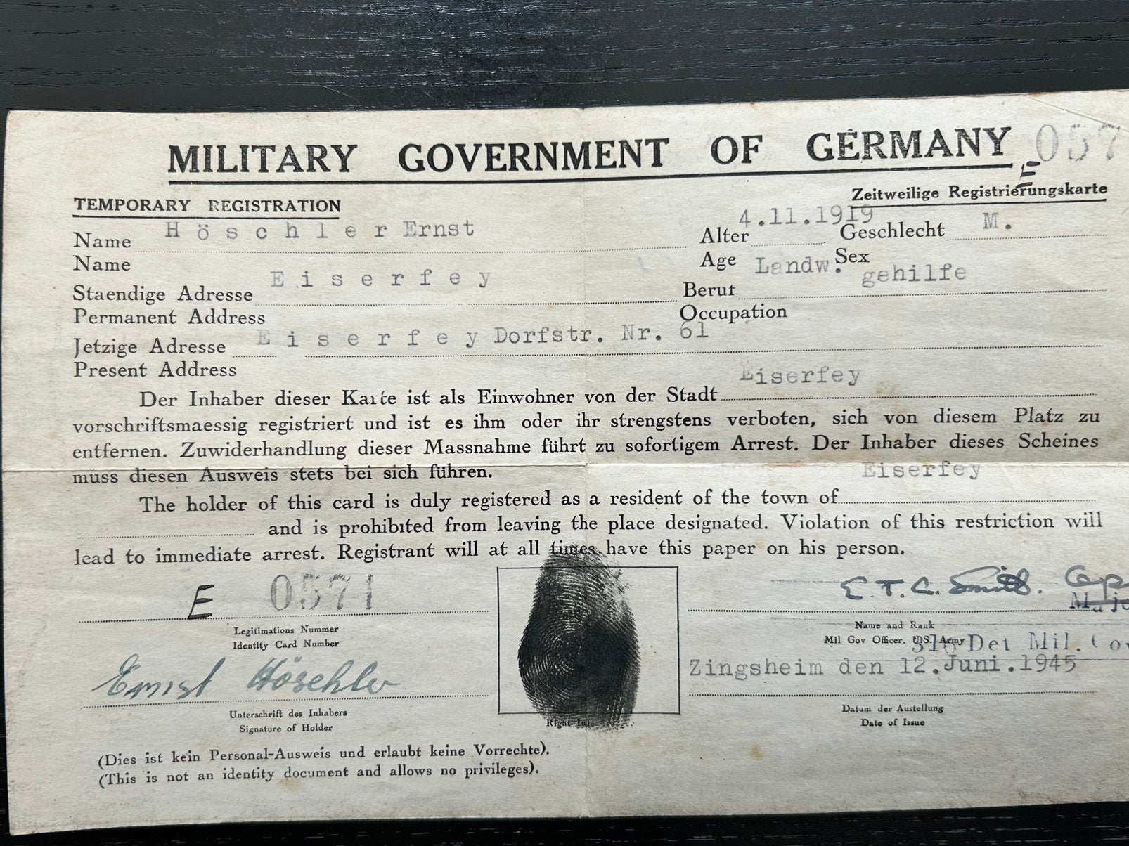 WW2 FLAK wehrpass met naoorlogse identificatie, Ophalen of Verzenden, Landmacht, Duitsland, Overige typen