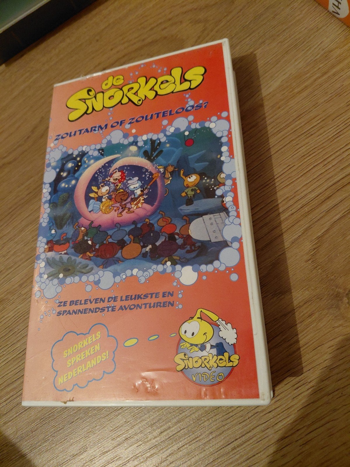 De Snorkels - Zoutarm of Zouteloos videoband, Gebruikt, Tekenfilm, Alle leeftijden, Ophalen of Verzenden