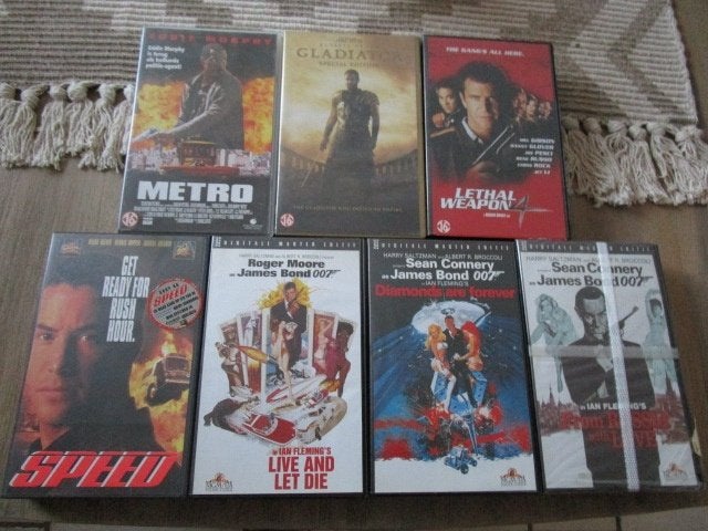 7 avonturen-films op VHS cassette, Cd's en Dvd's, VHS | Film, Alle leeftijden, Ophalen of Verzenden, Actie en Avontuur, VHS