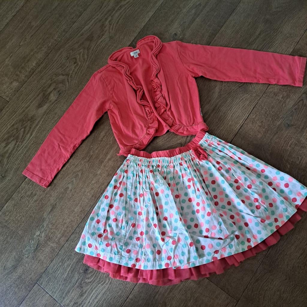 rokje en bolero mt. 140/146, Meisje, Zo goed als nieuw, Jurk of Rok, Silke