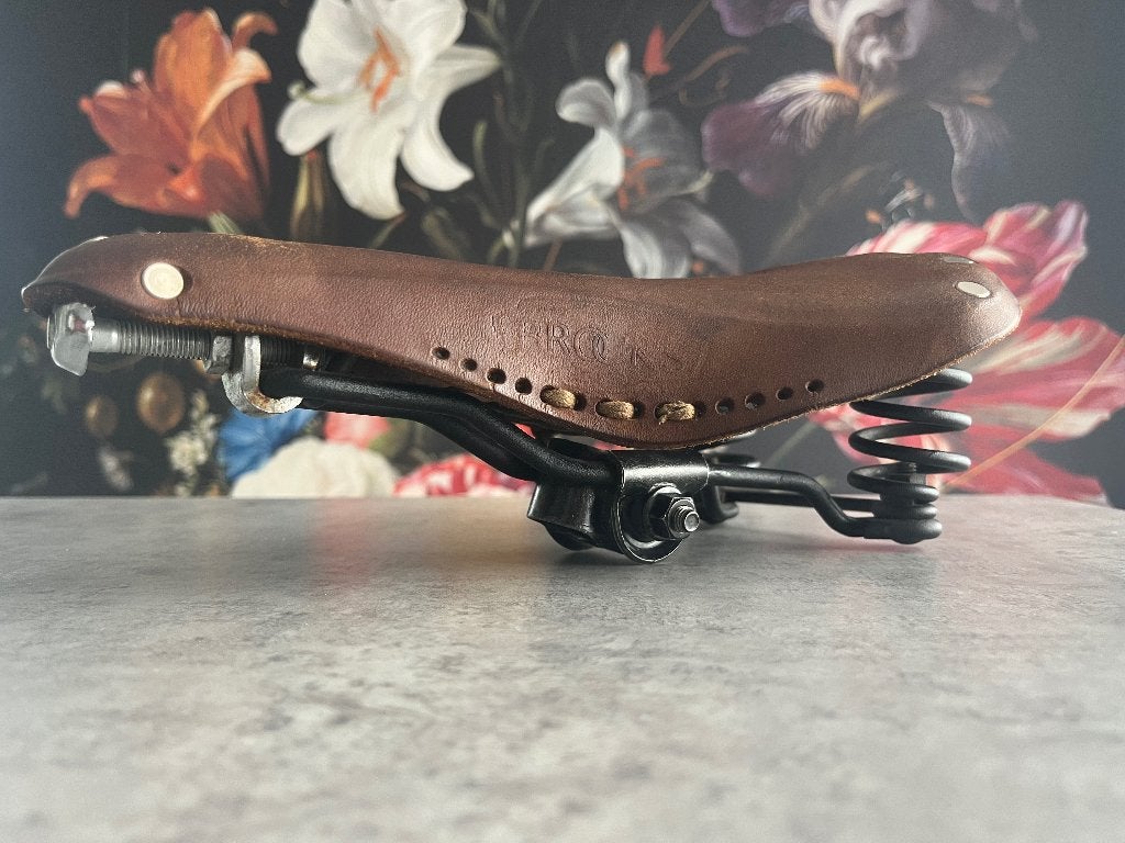 Brooks leren fietszadel, Fietsen en Brommers, Fietsonderdelen, Ophalen, Leer, Elektrische fiets, Brooks
