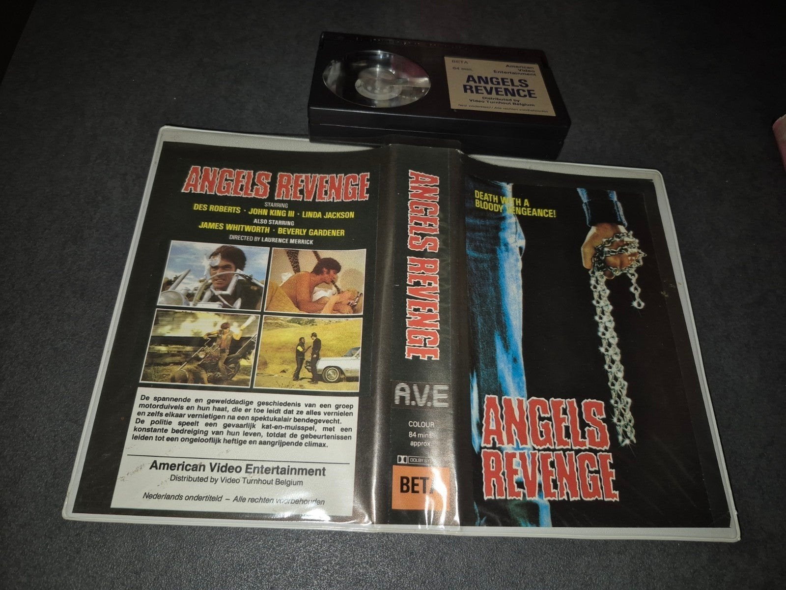 ANGELS REVENGE OP BETAMAX. RENTAL OP A.V.E., Vanaf 16 jaar, Ophalen of Verzenden, Zo goed als nieuw, Horror