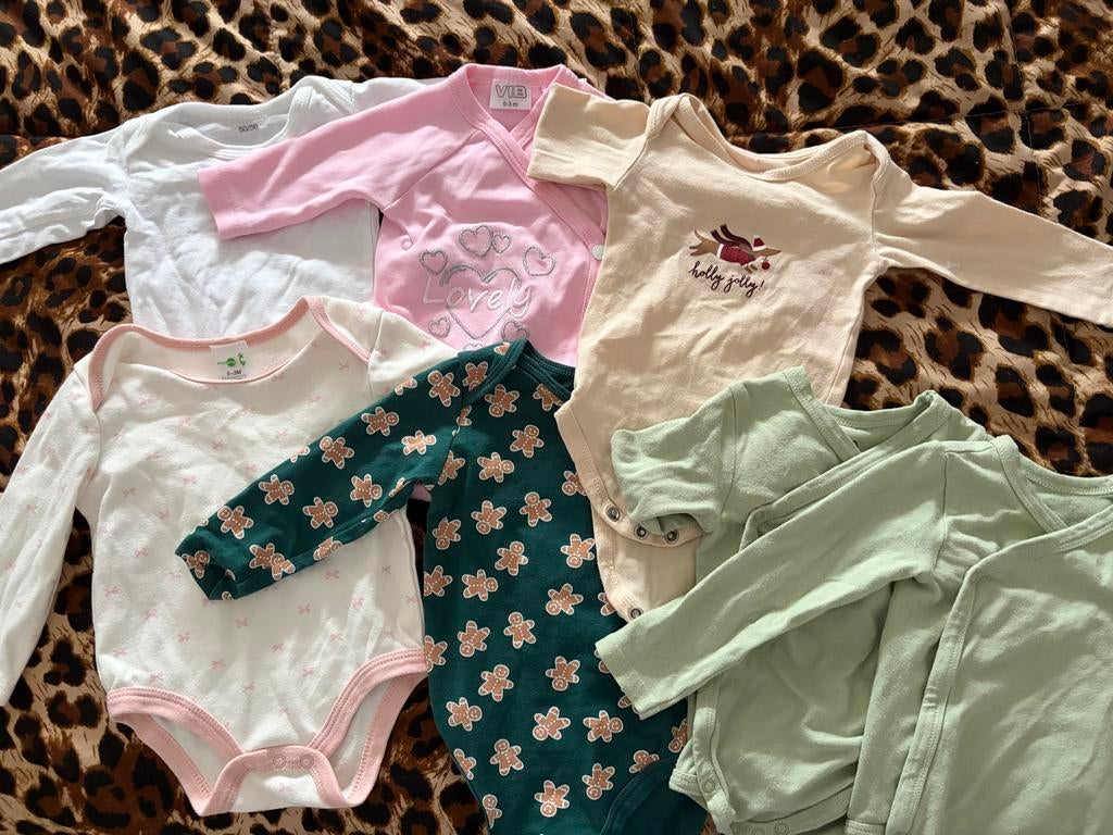 Babykleding pakket: rompers en boxpakjes maat 50/56 en 62/68, Ophalen, Gebruikt, Maat 50