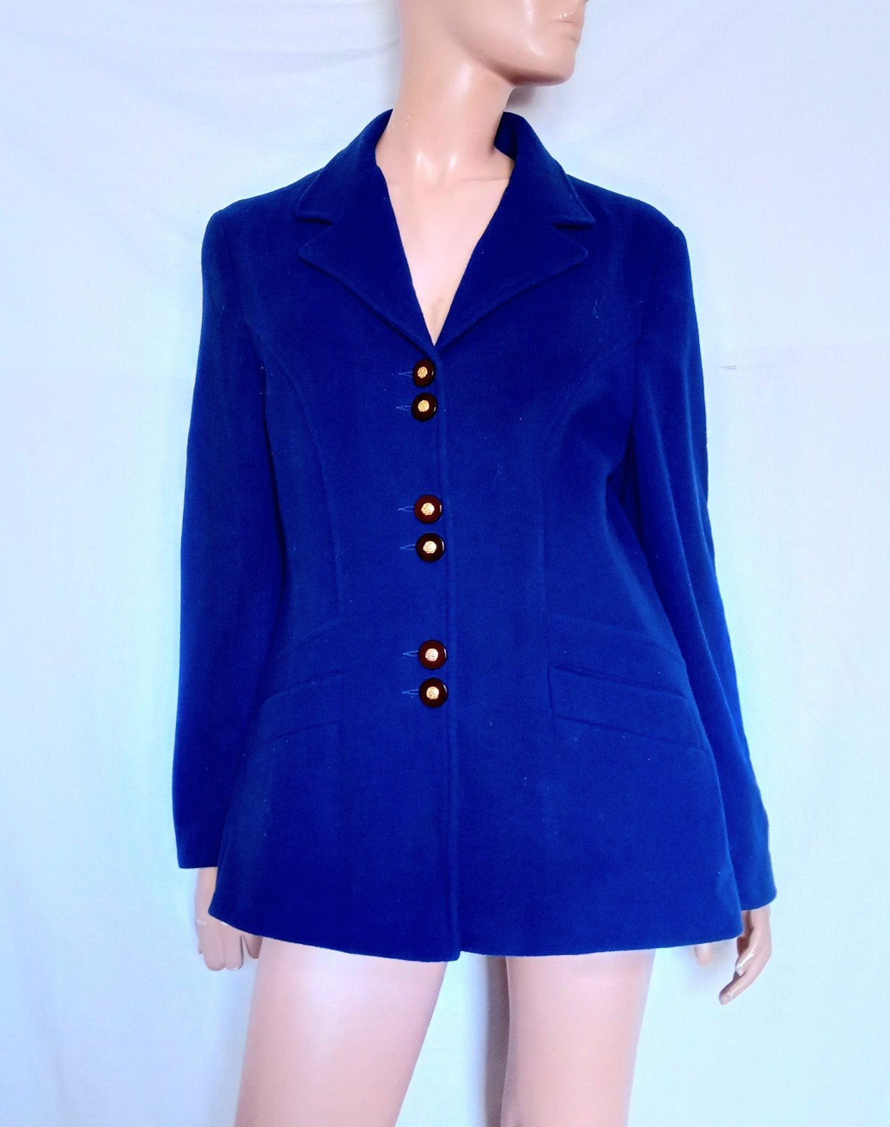 VIZANTIO Blazer , Maat 40 ( UK 14 ) , WOL, Maat 38/40 (M), Blauw, Ophalen of Verzenden, Zo goed als nieuw