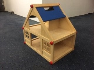 Houten poppenhuisje, demontabel, Ophalen of Verzenden, Gebruikt, Poppenhuis