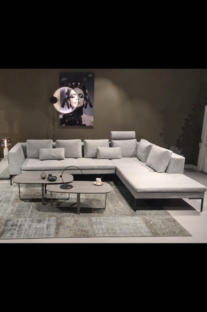 Montel hoekbank - NU VOOR 750€ -, Ophalen, Gebruikt, Stof, Modern - Design