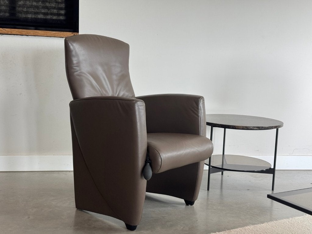 JORI Vinci 3280 fauteuil – taupebruin leer – als nieuw