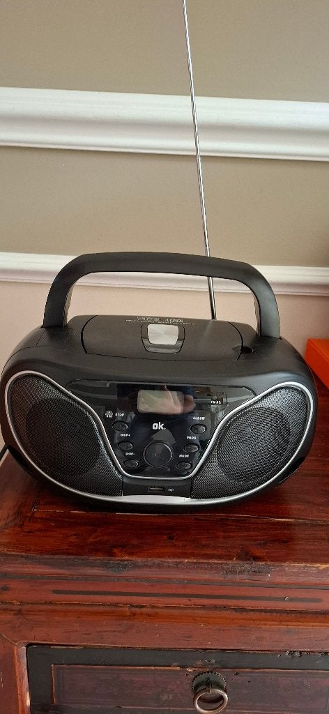 compacte, draagbare stereo radio-cd-speler, Gebruikt, Cd-speler, Microset, Ophalen